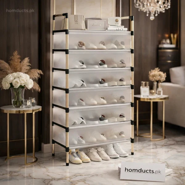 Multi layer Stainless Steel Shoes Rack – Space Saving Shoe Organizer