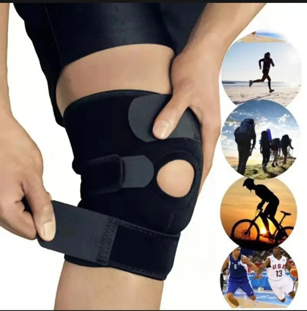 Open Patella Knee Support Brace – Adjustable Compression Sleeve for Pain Relief & Sports Injury Recovery. 2 PIECES(For 2 Knees)