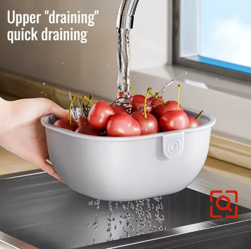 Multifunctional double thickened storage basket