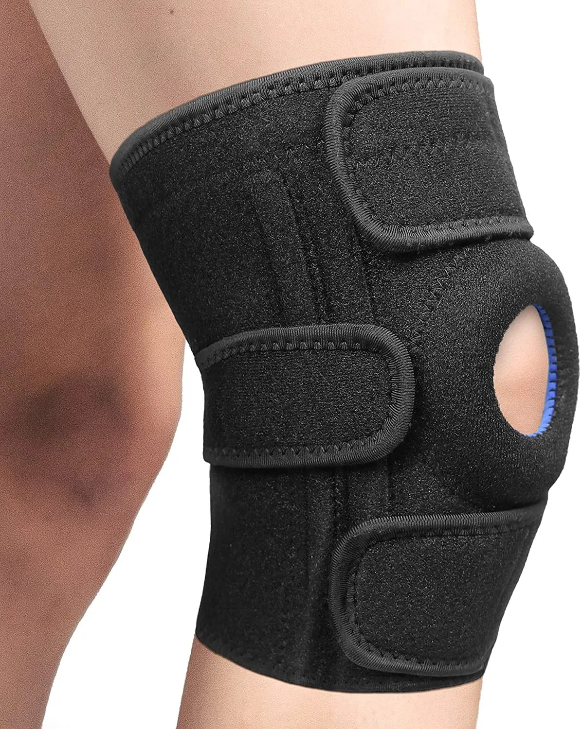 Open Patella Knee Support Brace – Adjustable Compression Sleeve for Pain Relief & Sports Injury Recovery. 2 PIECES(For 2 Knees)