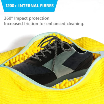 Microfibre Shoe Washer Bag for Washing Machine - Protective Sneaker Laundry Bag with Zipper and Cushion Padding