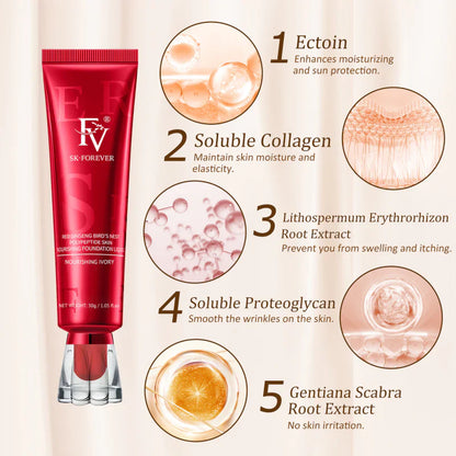 FV Liquid Foundation Oil Control Waterproof Hydrating Makeup Base Cream (Natural Shade For All)