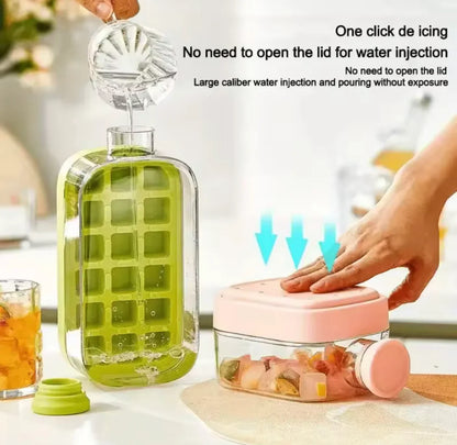 2 In 1 Ice Maker Ice Cube Bottle, Portable Ice Maker Kettle, Ice Mold Cooler Cup, Outdoor Fitness Drink Bottle