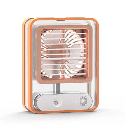 3 in 1 Rechargeable Portable Mini Air Cooler with Night Light Humidifier for Office & Home
