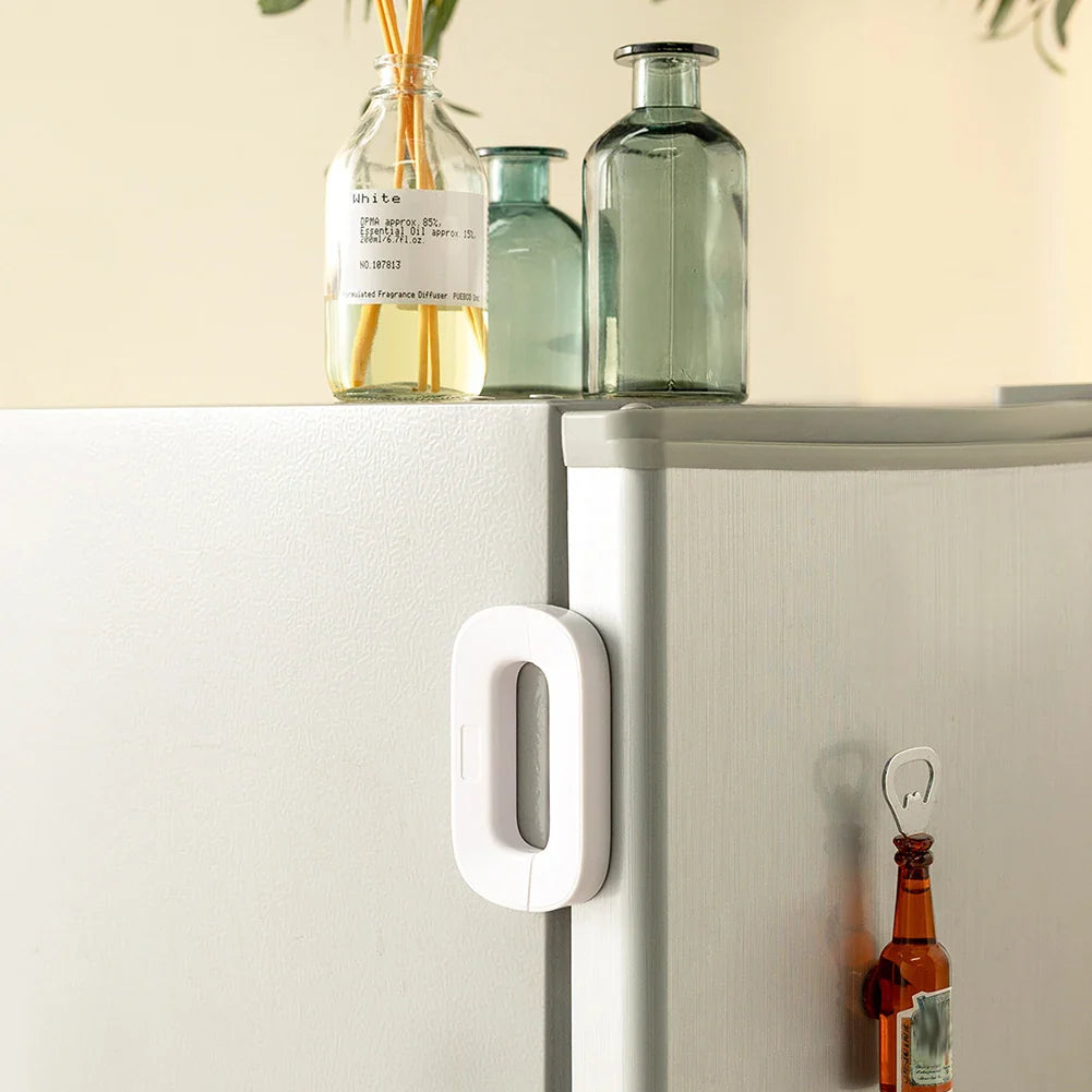 Self-Adhesive Fridge Lock Latchs System for Home Refrigerator Lock Fridge Freezer Door Locks Kids Baby Safety Child Cabinet Lock